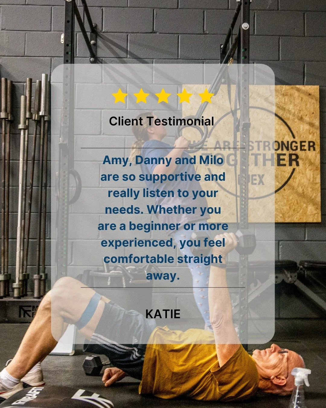 📣 CLIENT TESTIMONIAL - Katie 

🌟 Full Google Review 👇
"I have had such a positive experience at Opex.
I used to really dread going to the gym but Opex is so welcoming, well-organized, and never overcrowded, which makes workouts much more enjo