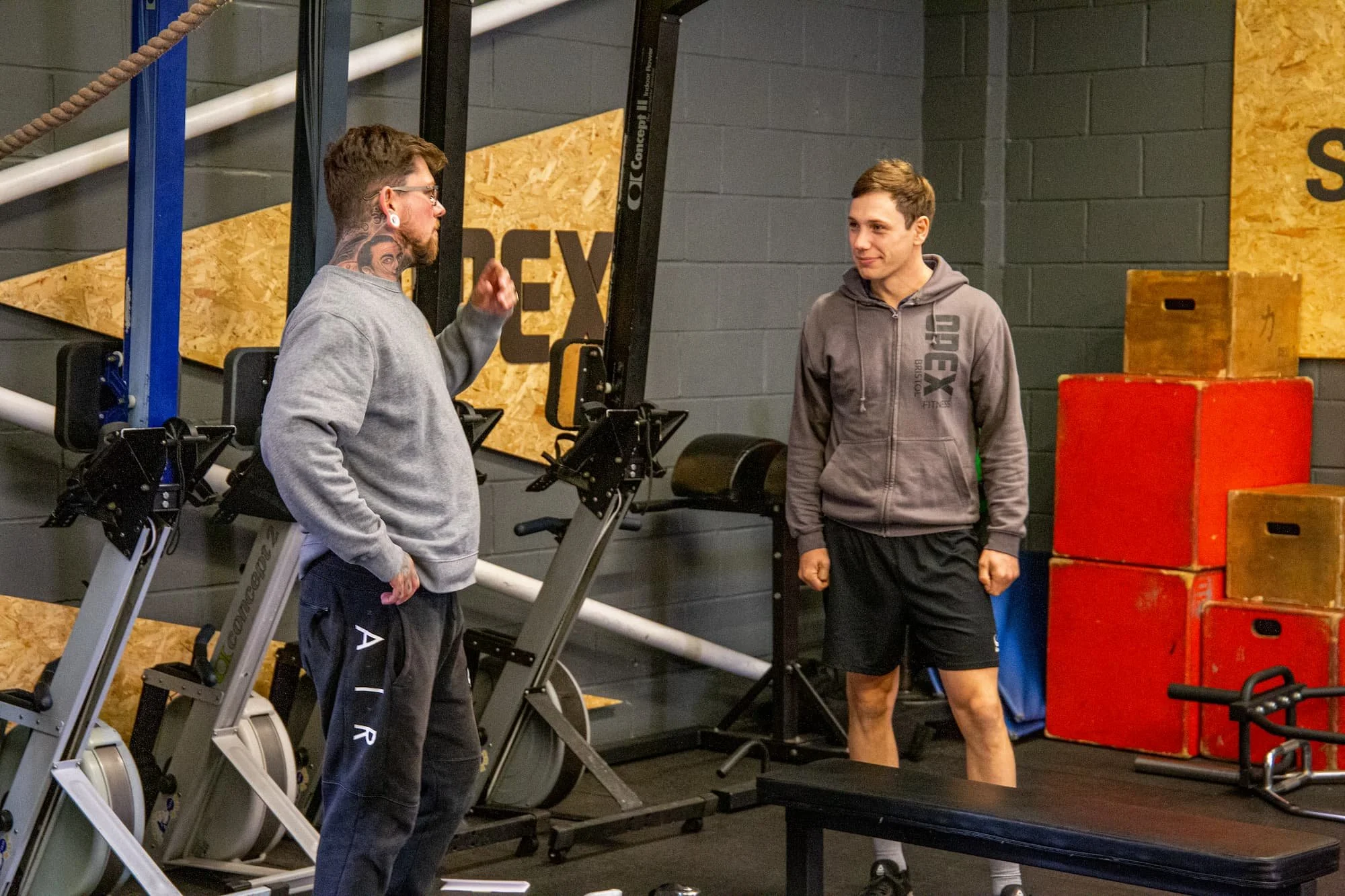 Personal Trainer Milo running through a consultation with a client