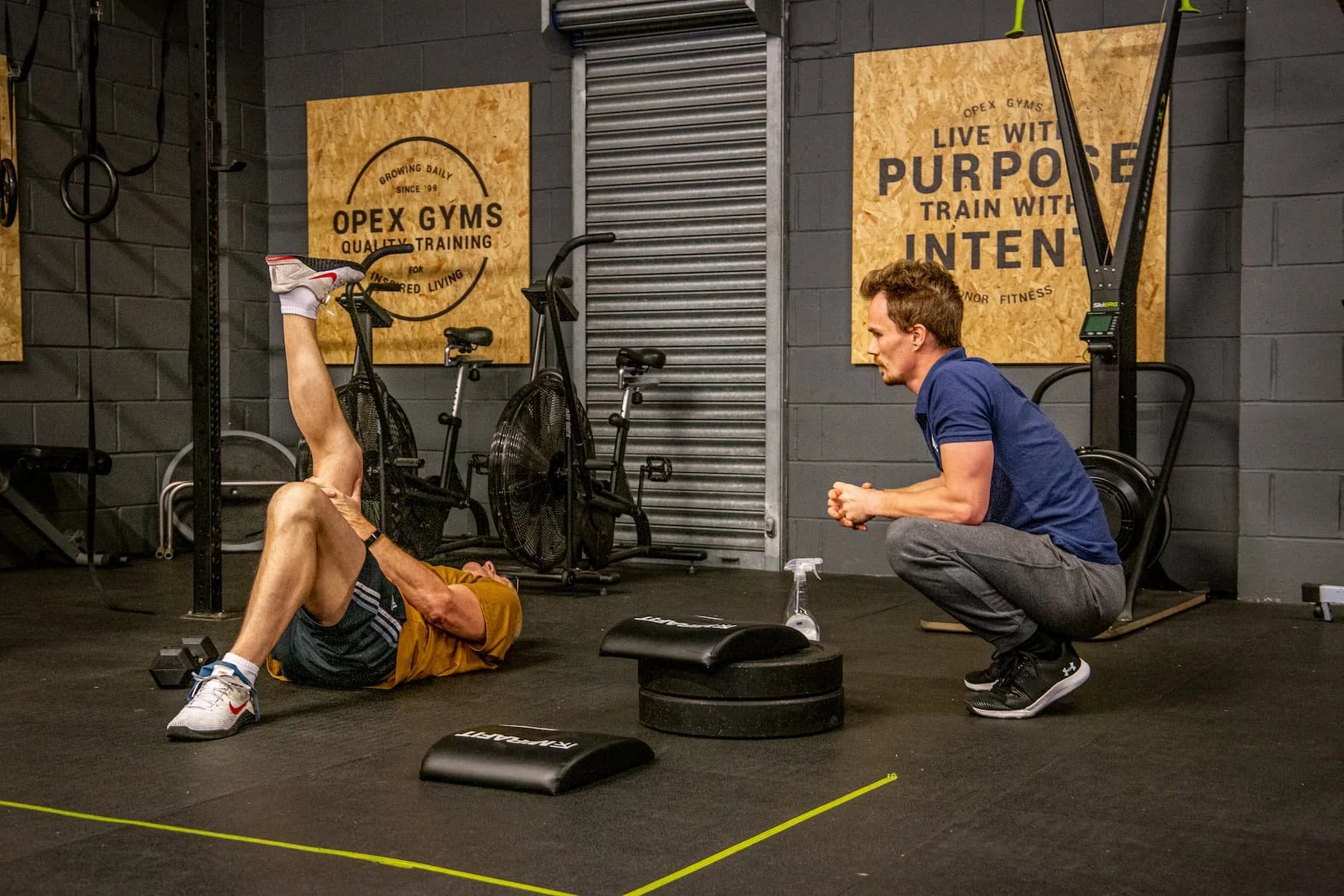 Personal trainer Danny running through an assessment
