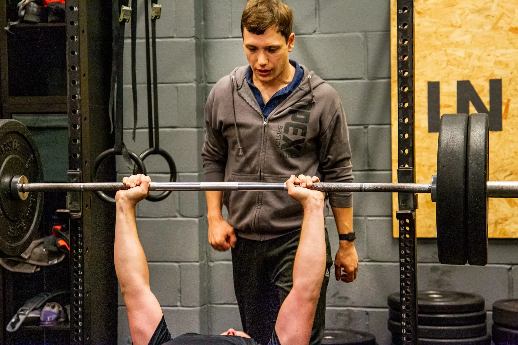 Personal Trainer Milo coaching coaching a client at OPEX Bristol