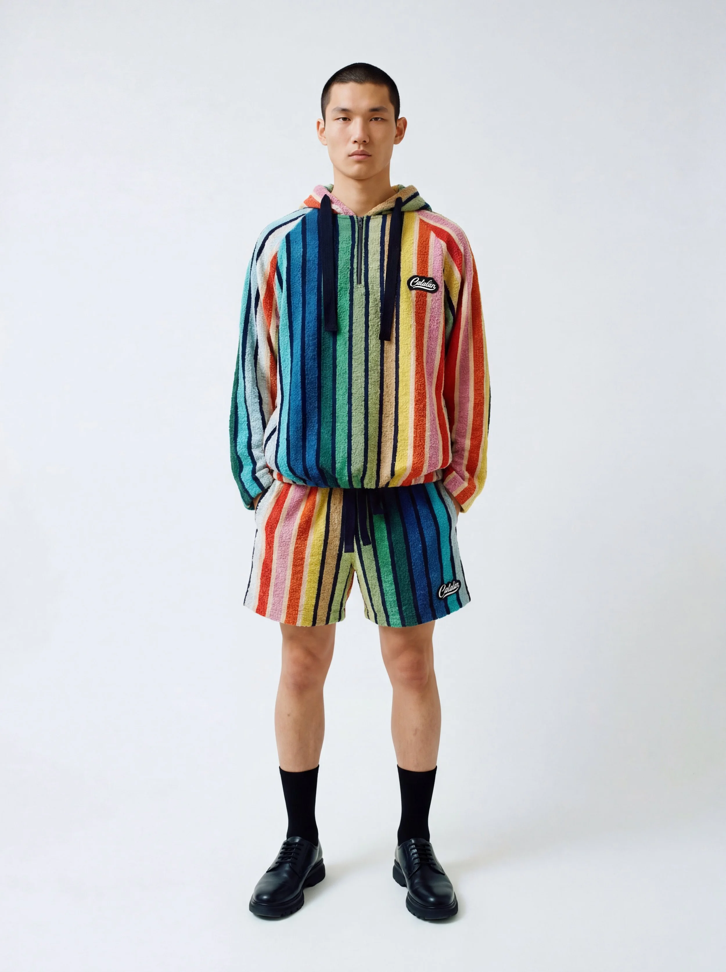 Rainbow Hooded Popover Jacket