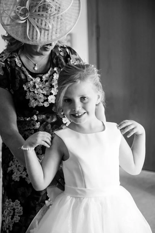 bridesmaid getting ready