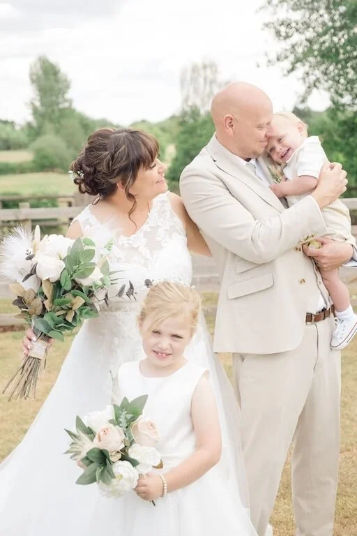 family wedding photo