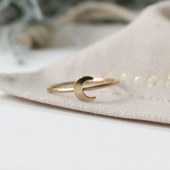 Gold filled moon ring
