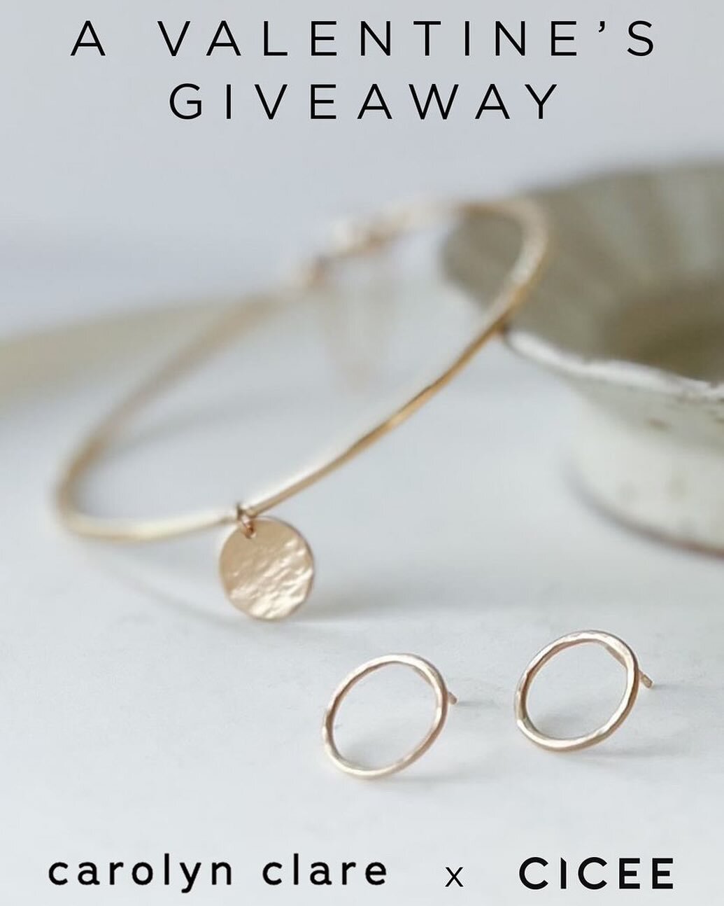 G I V E A W A Y ! ! !

Once again Catherine @ciceecreative and I have collaborated to do a wonderful Valentine&rsquo;s giveaway!
.
We&rsquo;ve chosen to use a matte, hammered finish on 14 carat gold fill which we both absolutely love!
.
I&rsquo;ve ch