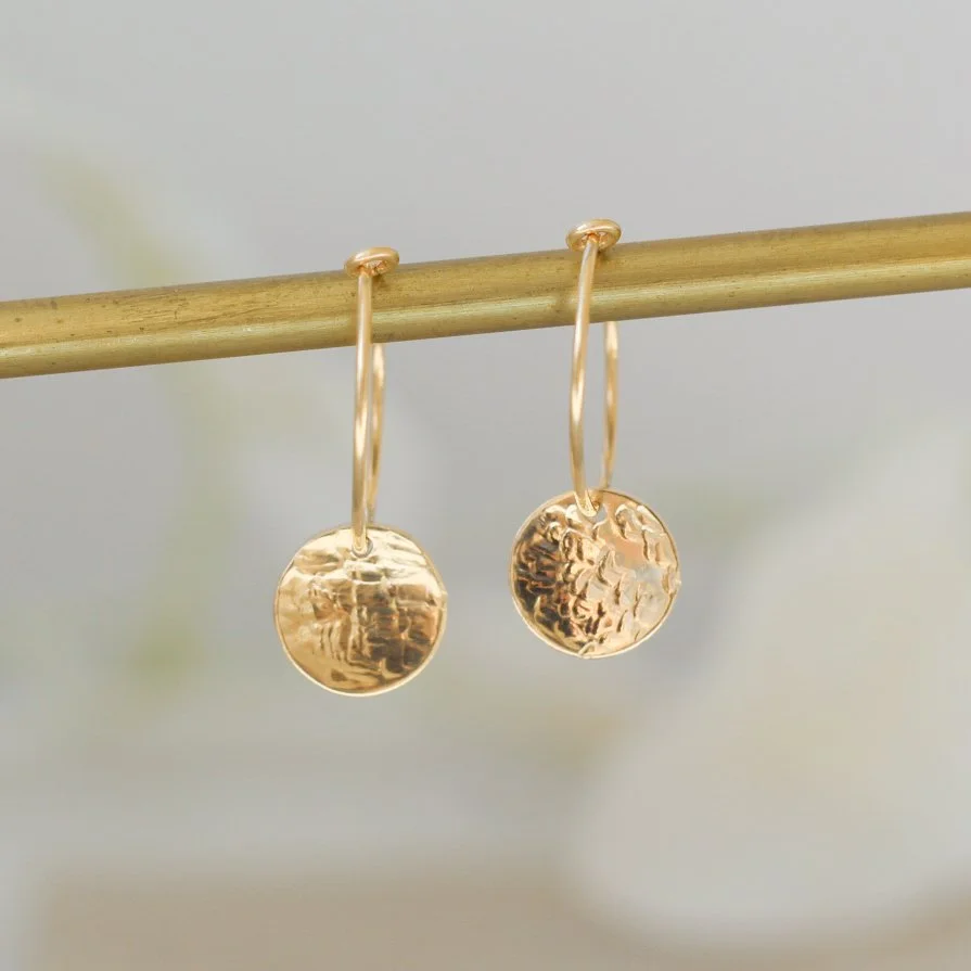 gf wire hoops with mini hammered discs 3.JPG