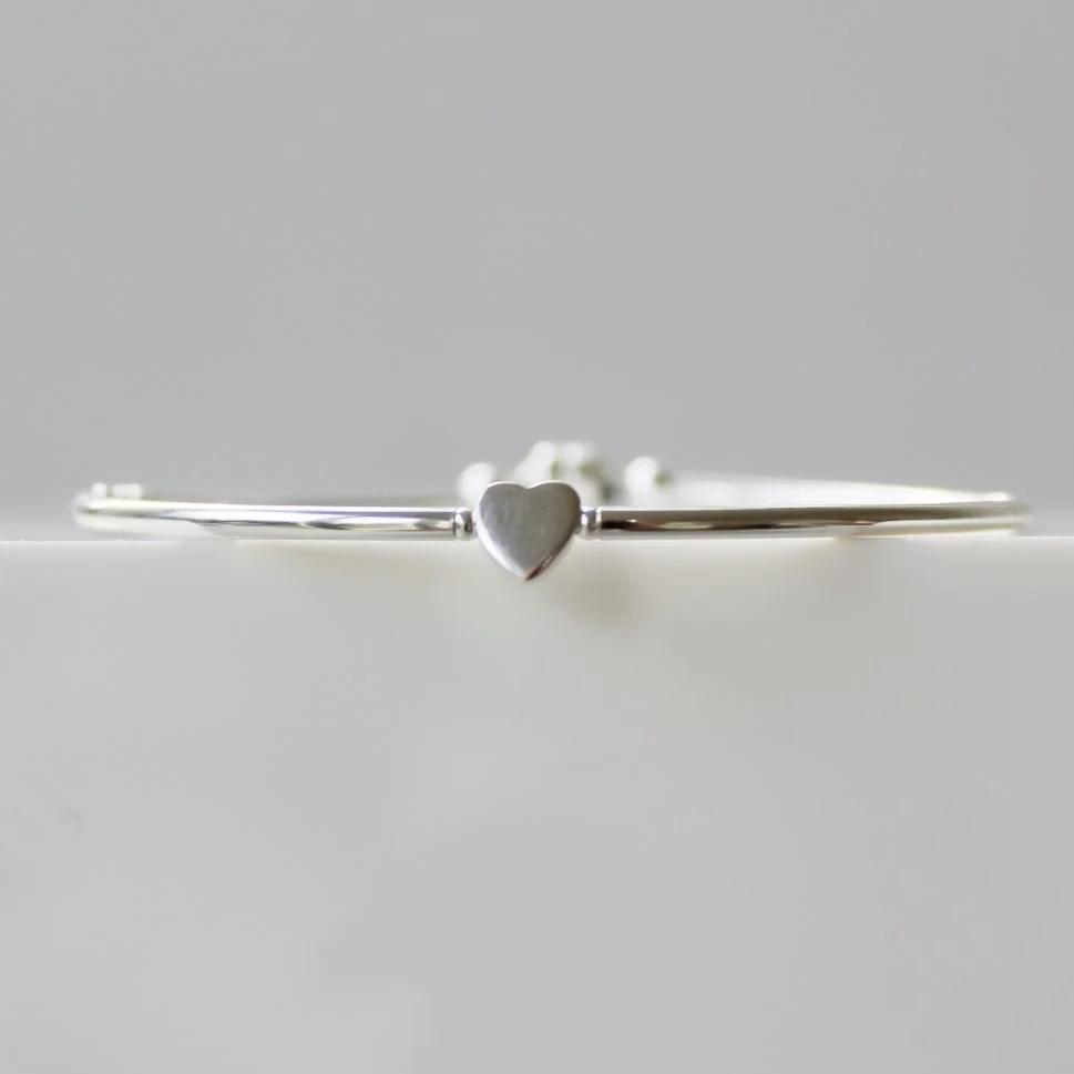 Silver heart bracelet