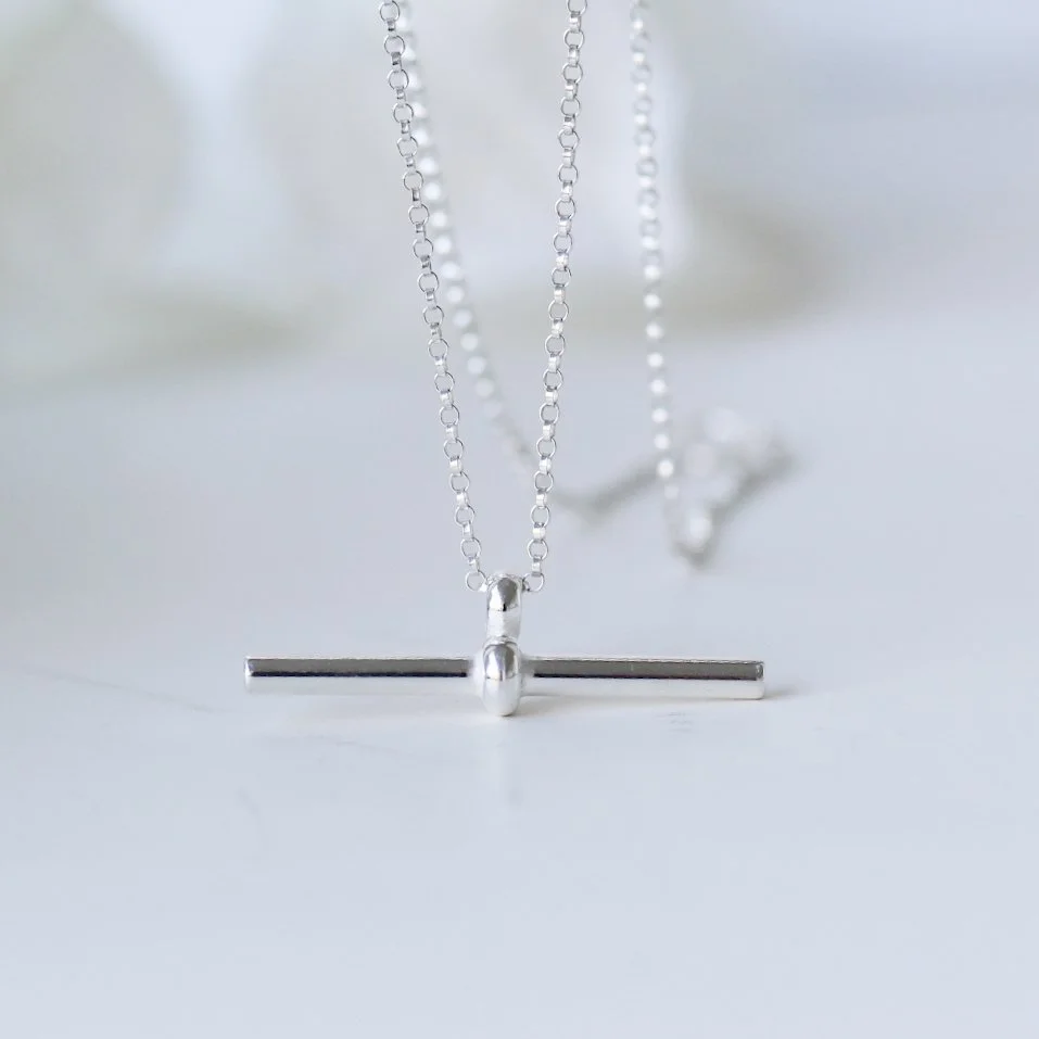 Silver T Bar necklace