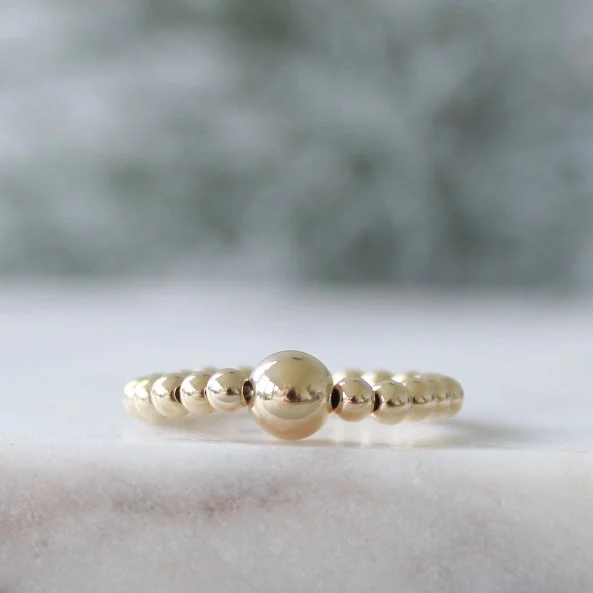 Gold ball ring