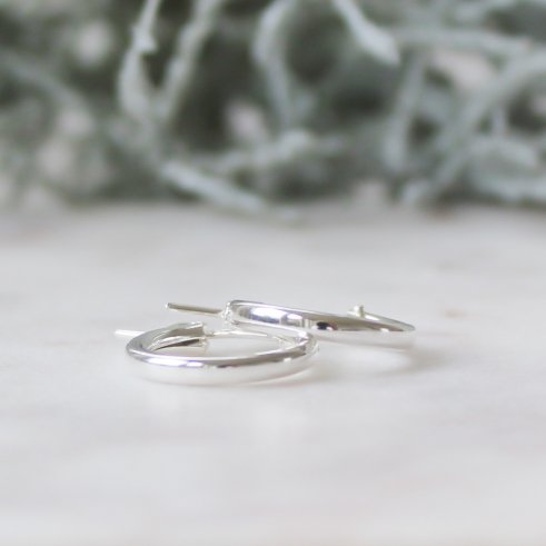 Silver hoops