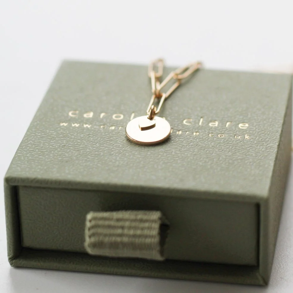 gf paperclip necklace with disc andn heart.JPG