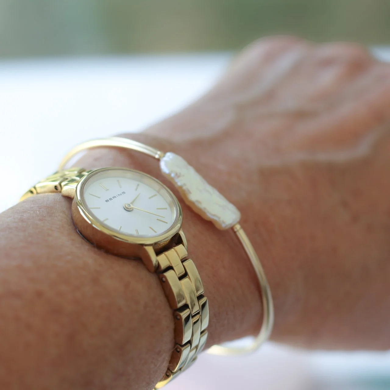 gf paperclip bracelet on hand.JPG