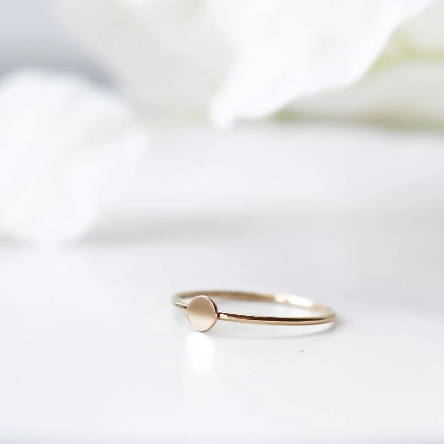 Gold filled disc stacking ring