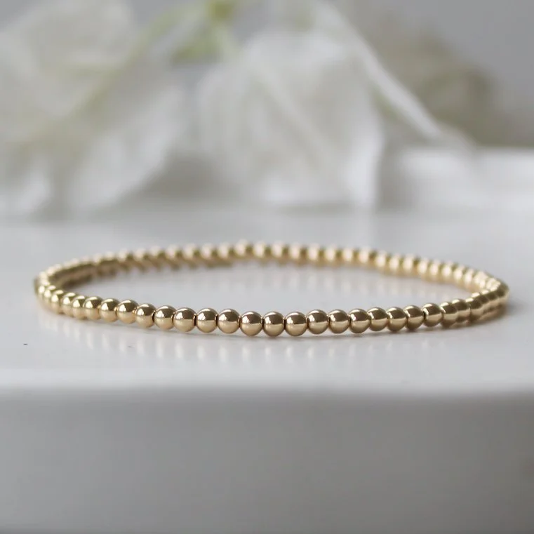 Gold filled plain stacking bracelet