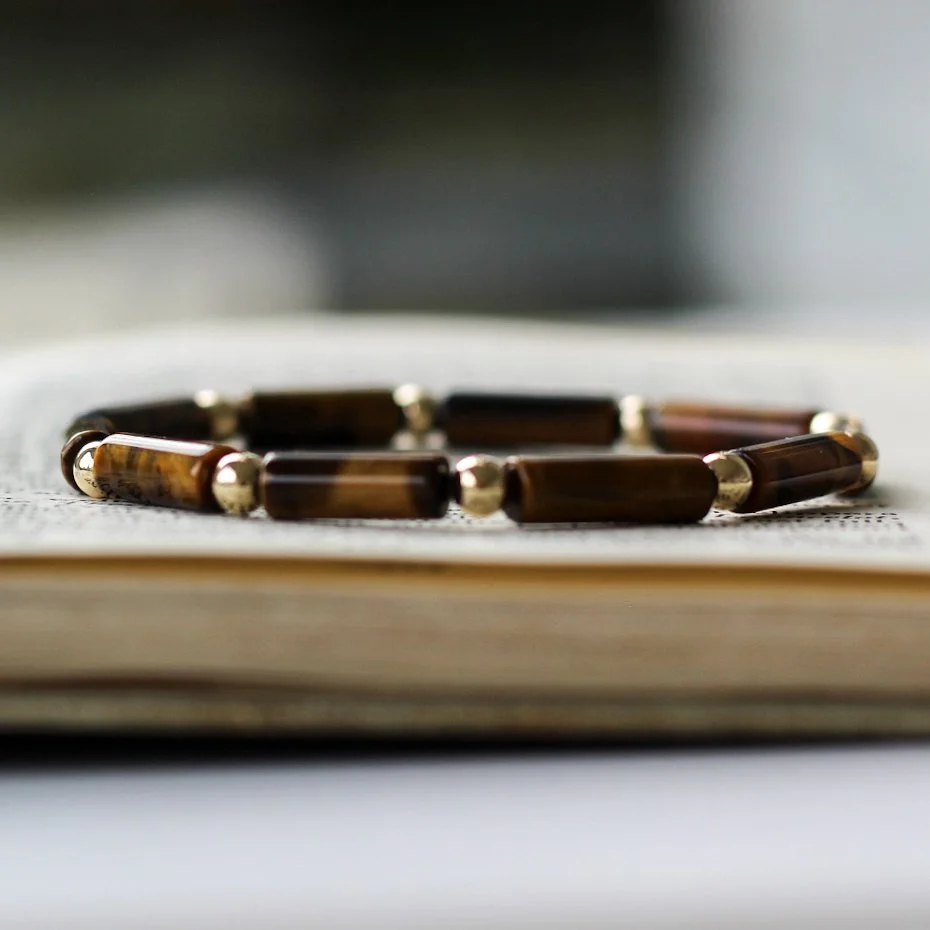 Gold filled and Tiger's Eye bracelet