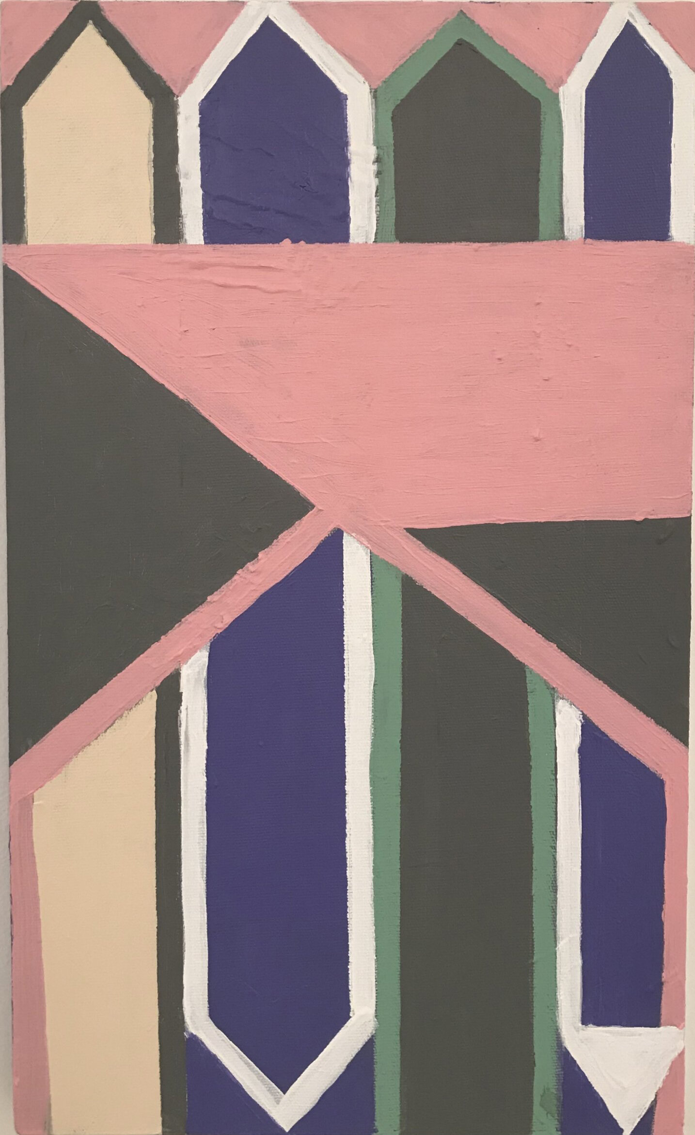 antonio bokel.   sem título (série casebres) , 2019 acrílica sobre tela 50 x 30 cm