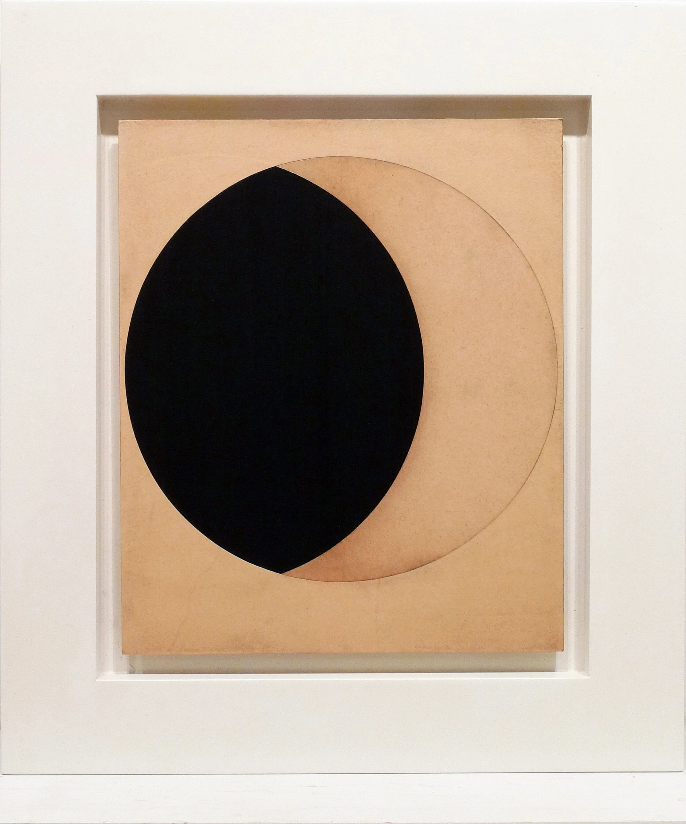 robert kelly .  circulo X (luna) , 2018 óleo e técnica mista sobre masonite 43 x 35.56 cm