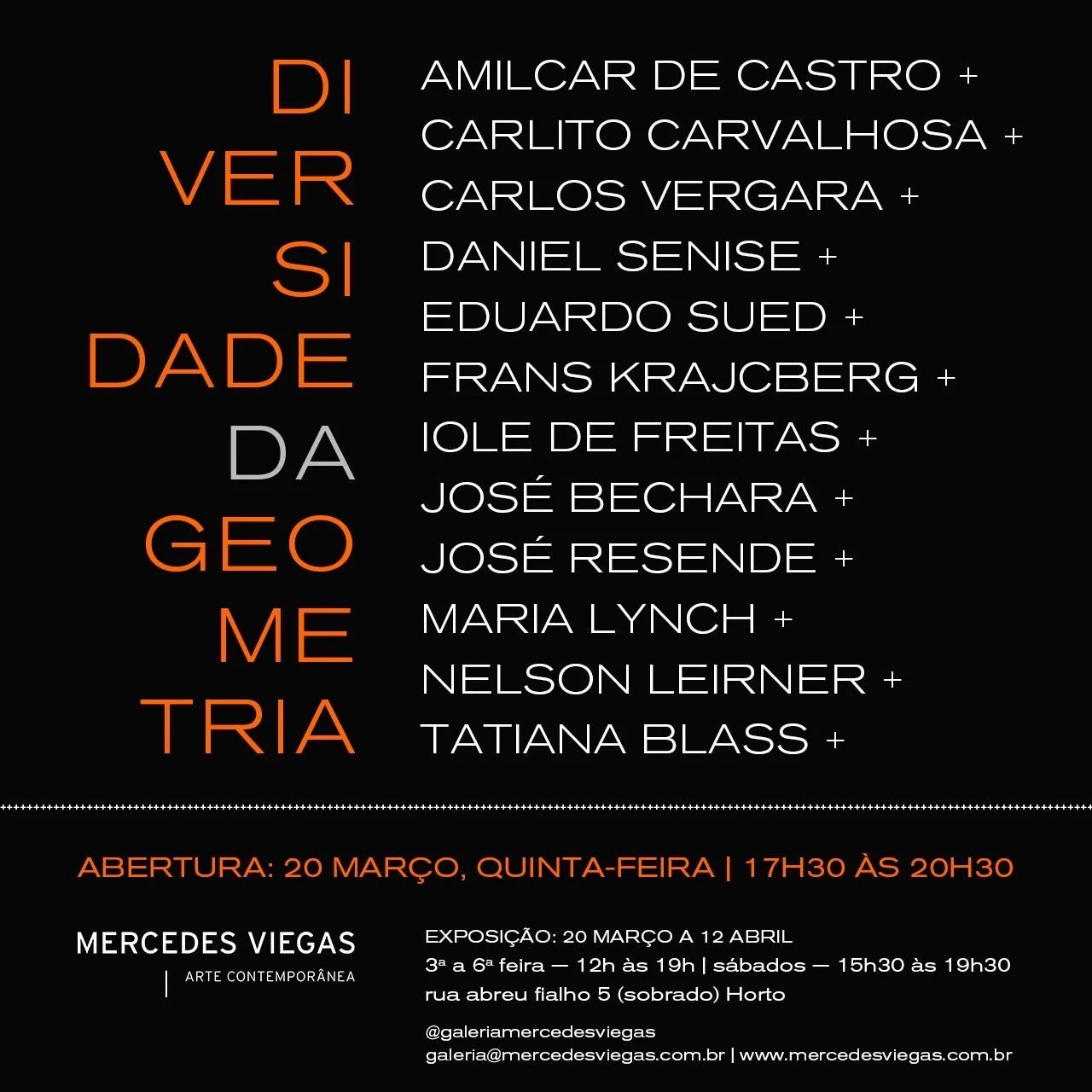 DIVERSIDADE DA GEOMETRIA | 20.03.25 &gt; 12.04.25