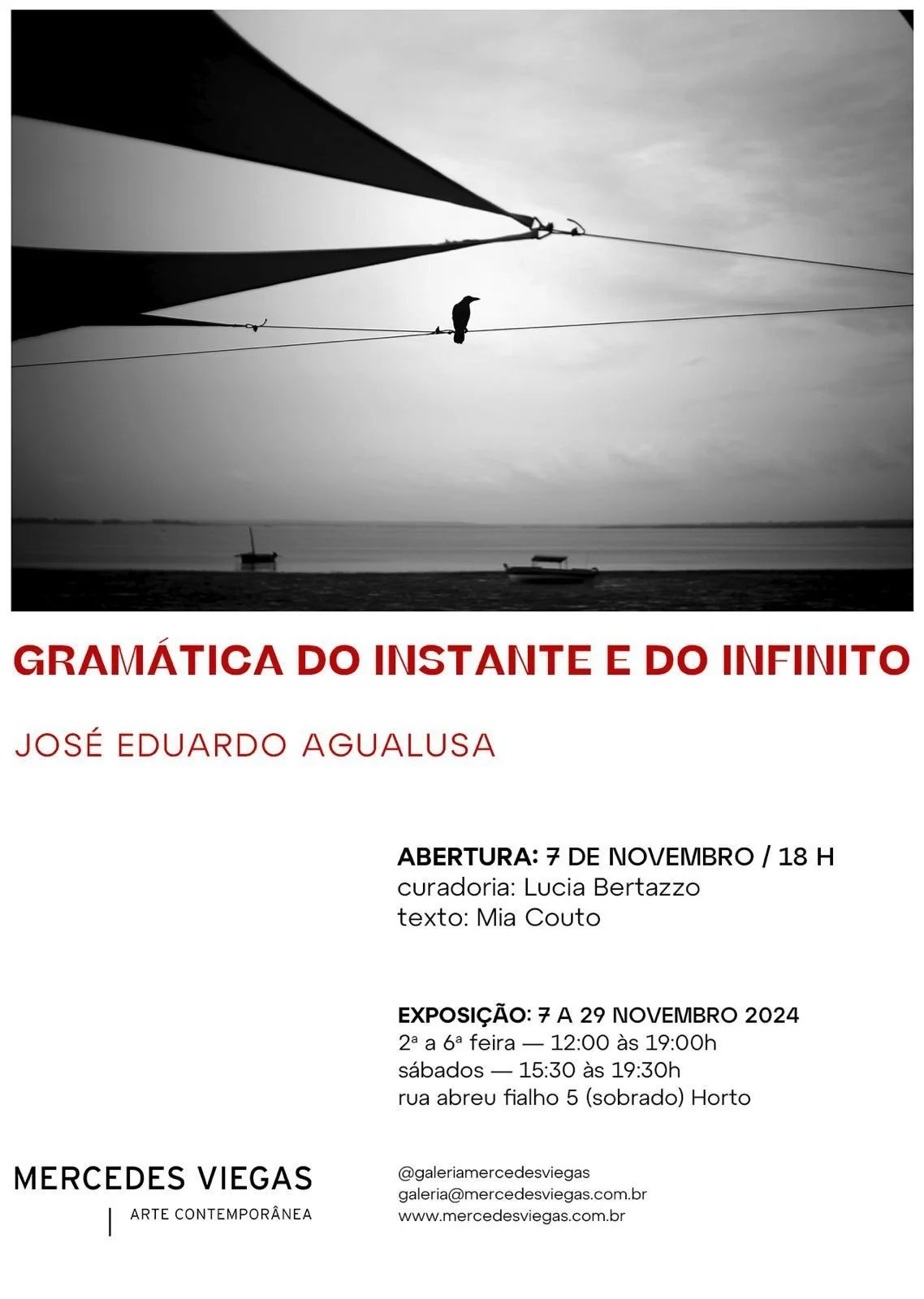 josé eduardo agualusa | GRAMÁTICA DO INSTANTE E DO INFINITO | 08.11 &gt; 29.11.24