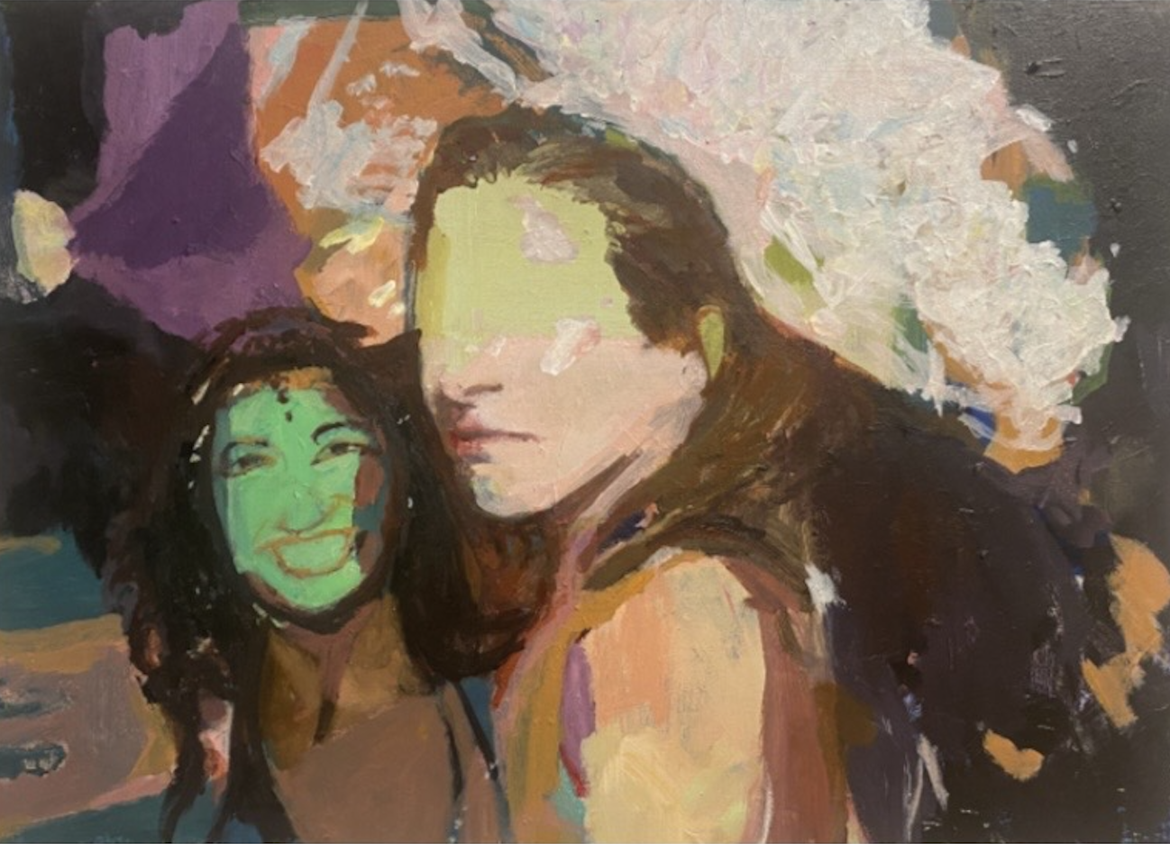  Patricia Chueke   Baile , 2024 acrílica sobre tela 50 x 70 cm 