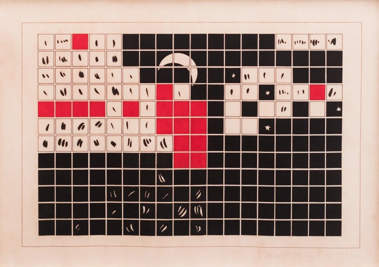  ANNA MARIA MAIOLINO  untitled (da série "Cartilhas"), 1980  guache sobre papel  50 x 70 cm 