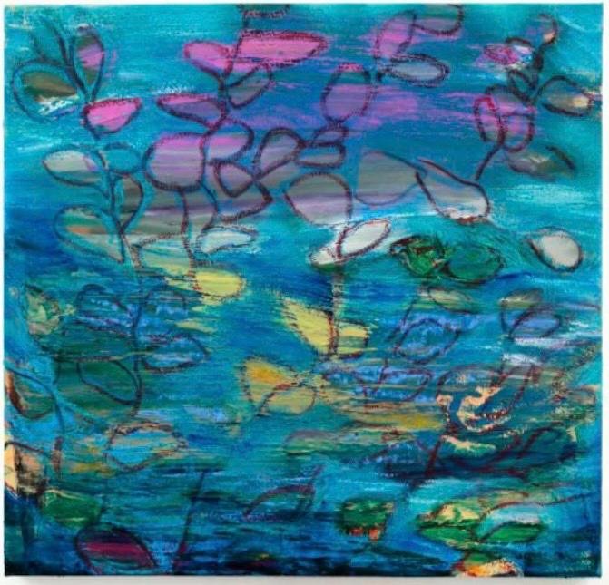  CELA LUZ  Eucalipto Dream (II), 2025  óleo e bastão sobre tela  60 x 60 cm 