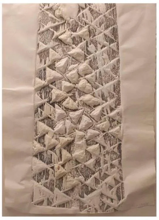  FRANS KRAJCBERG  sem título, 1964  relevo sobre papel  76.2 x 55.88 cm 