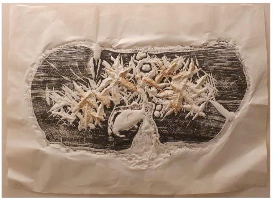  FRANS KRAJCBERG  sem título, 1964  relevo sobre papel - edição: 1/10  55.88 x 76.2 cm 