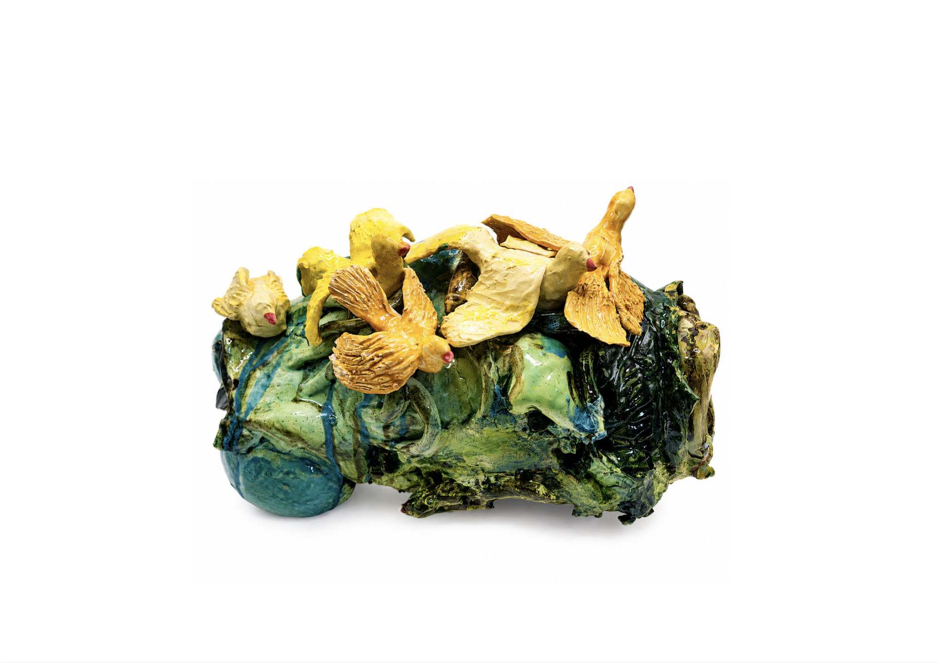  JACQUELINE BELOTTI  Ninho De Quimeras, 2025  cerâmica esmaltada em alta temperatura  44 x 25 x 25 cm 