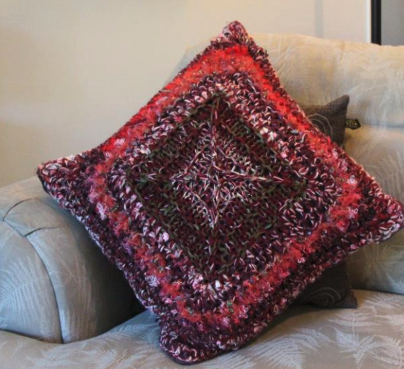 Knit and Crochet Pillow