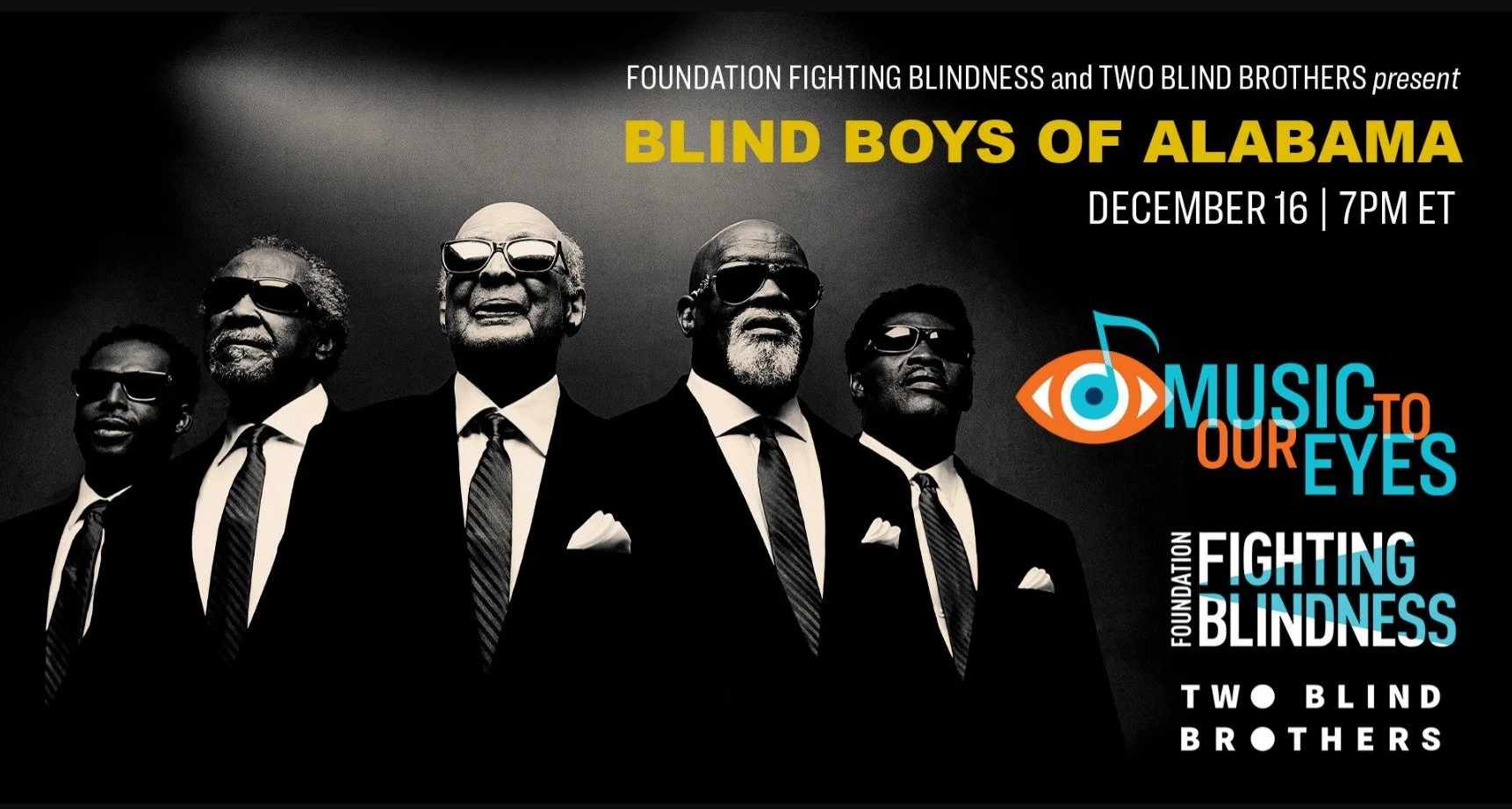 Cision PR Newswire :  The Blind Boys of Alabama Team up with the Foundation Fighting Blindness and Two Blind Brothers for Music to our Eyes Livestream Music Series