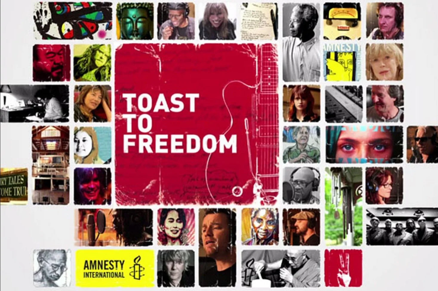 Amnesty USA: ICONIC ARTISTS INCLUDING LEVON HELM, ROSANNE CASH, CARLY SIMON AND OTHERS PERFORM “TOAST TO FREEDOM” SONG AS TRIBUTE TO AMNESTY INTERNATIONAL’S 50TH ANNIVERSARYw