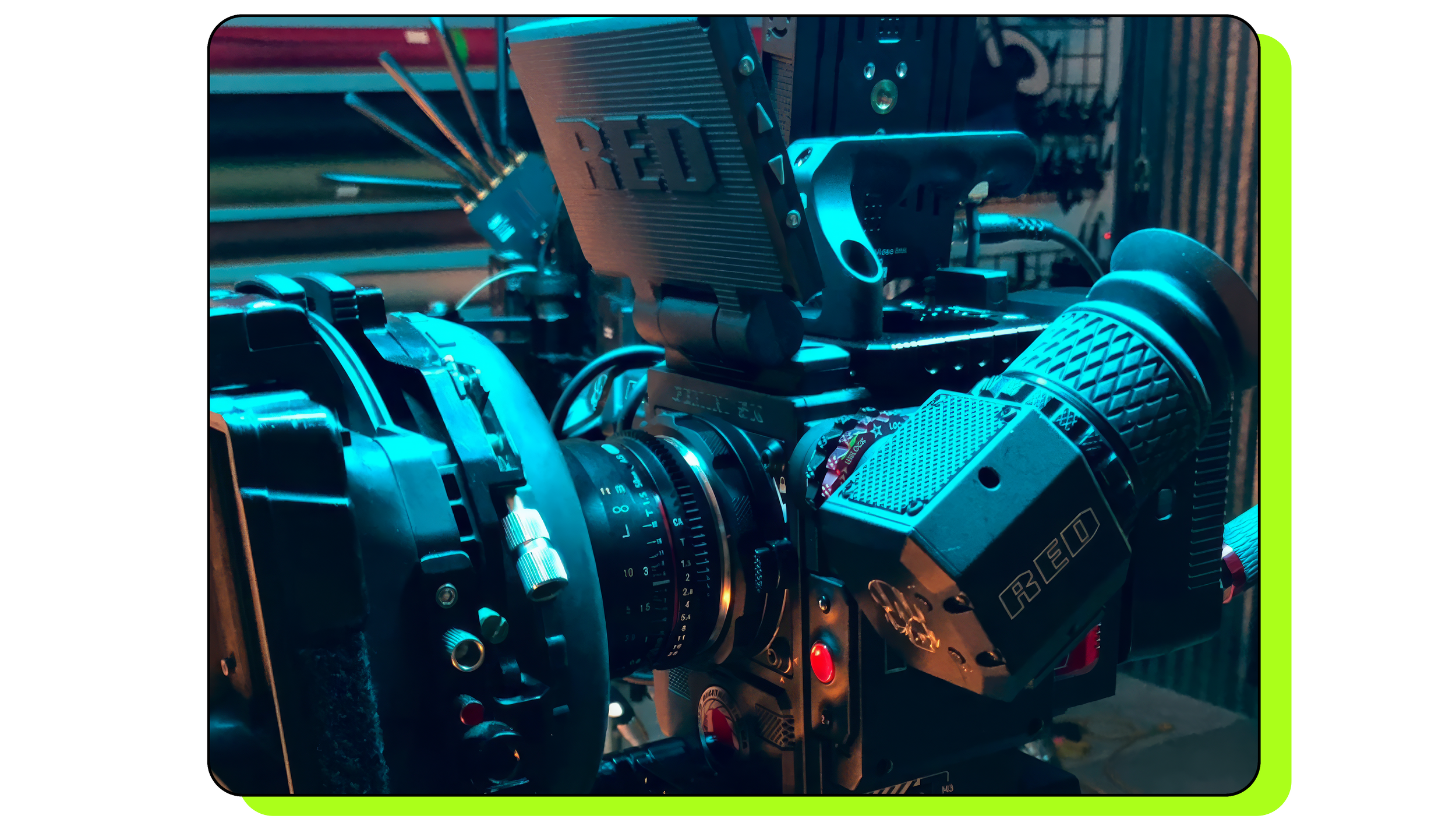 RED video cinema camera on a film set