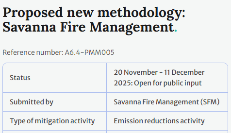 Major Step Forward for Savanna Burning: UNFCCC Approves Concept for Article 6.4 Methodology; Verra Begins Expert Review Process24 November 2025