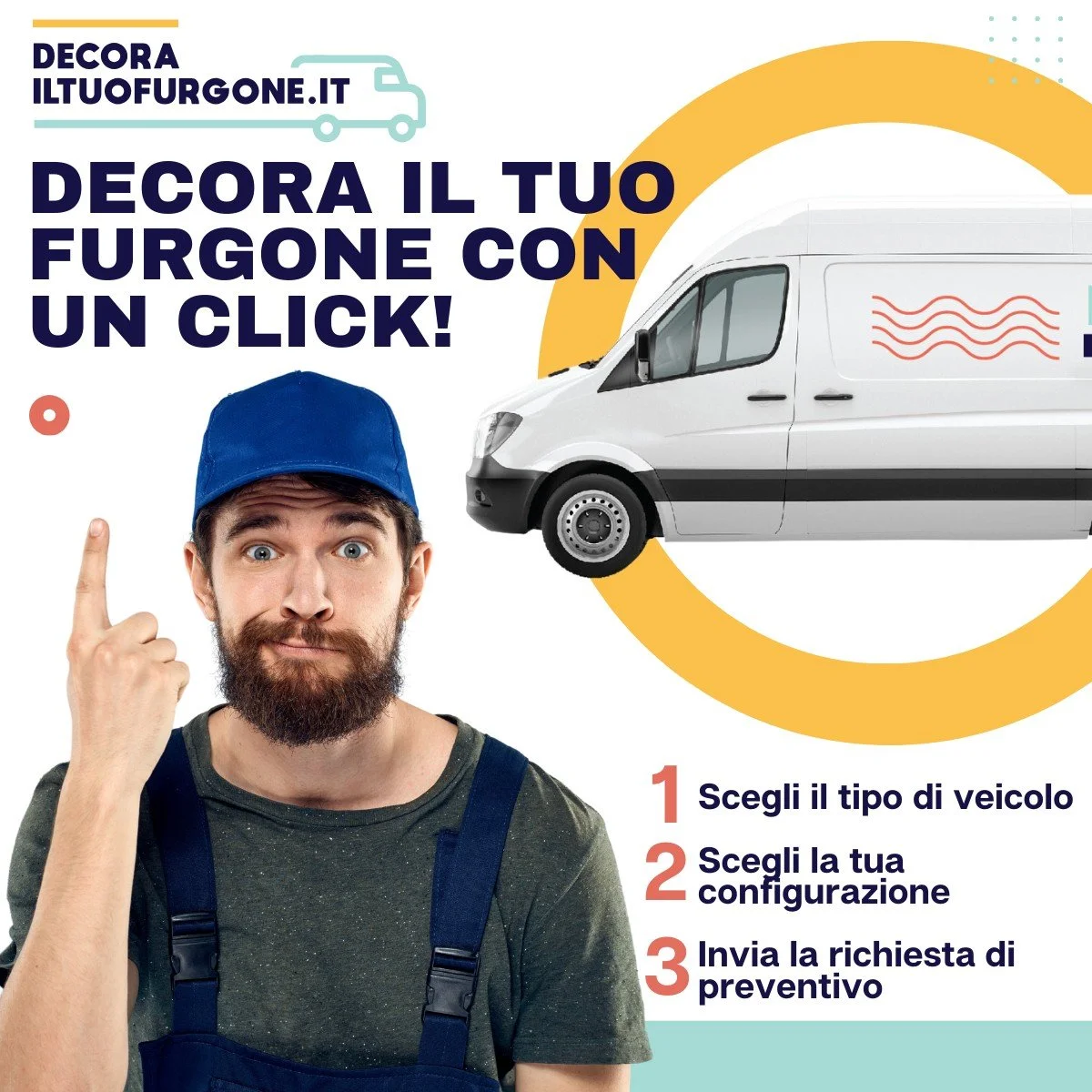 Decora il tuo Furgone direttamente online in pochi click