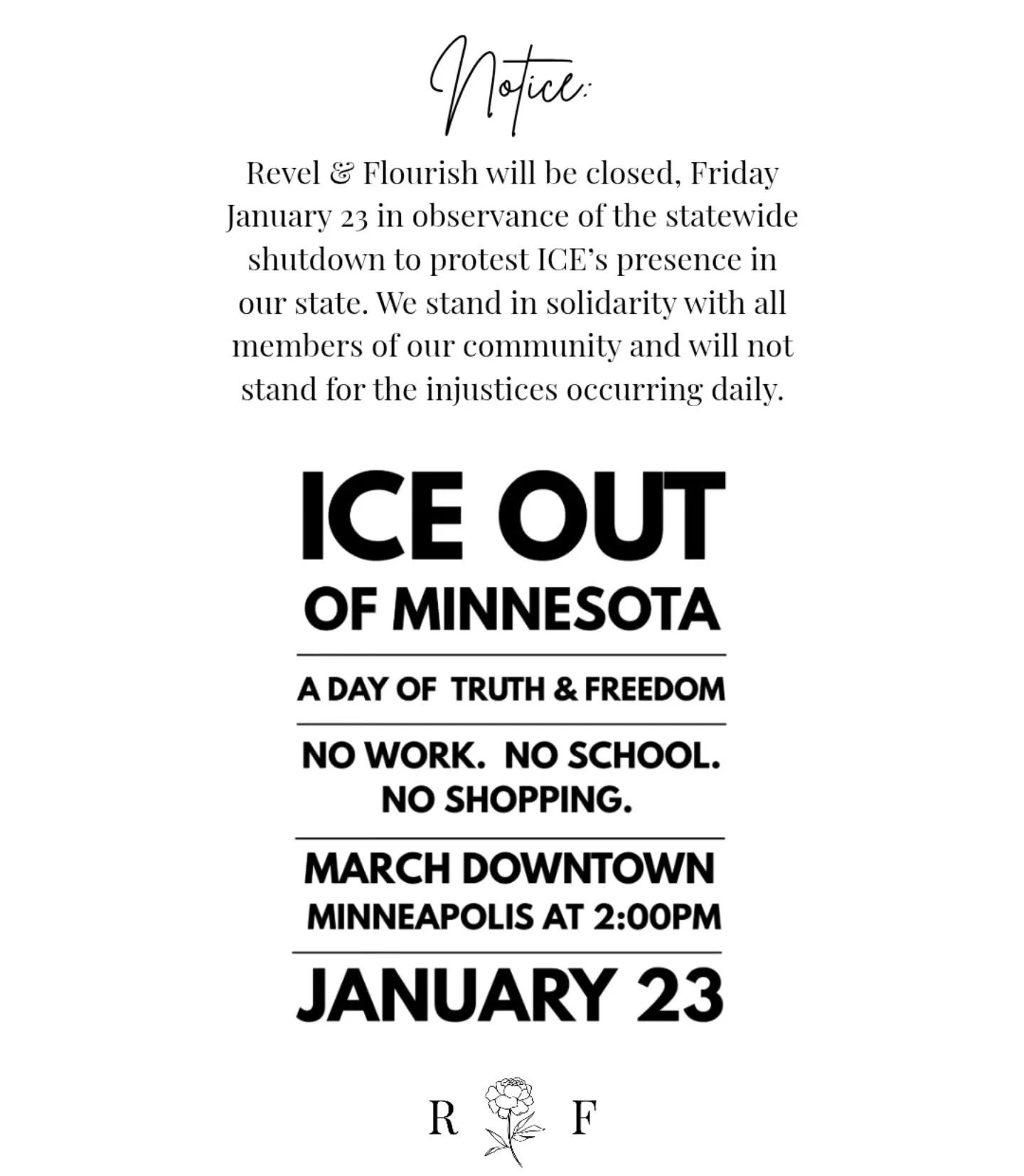 We stand in solidarity!