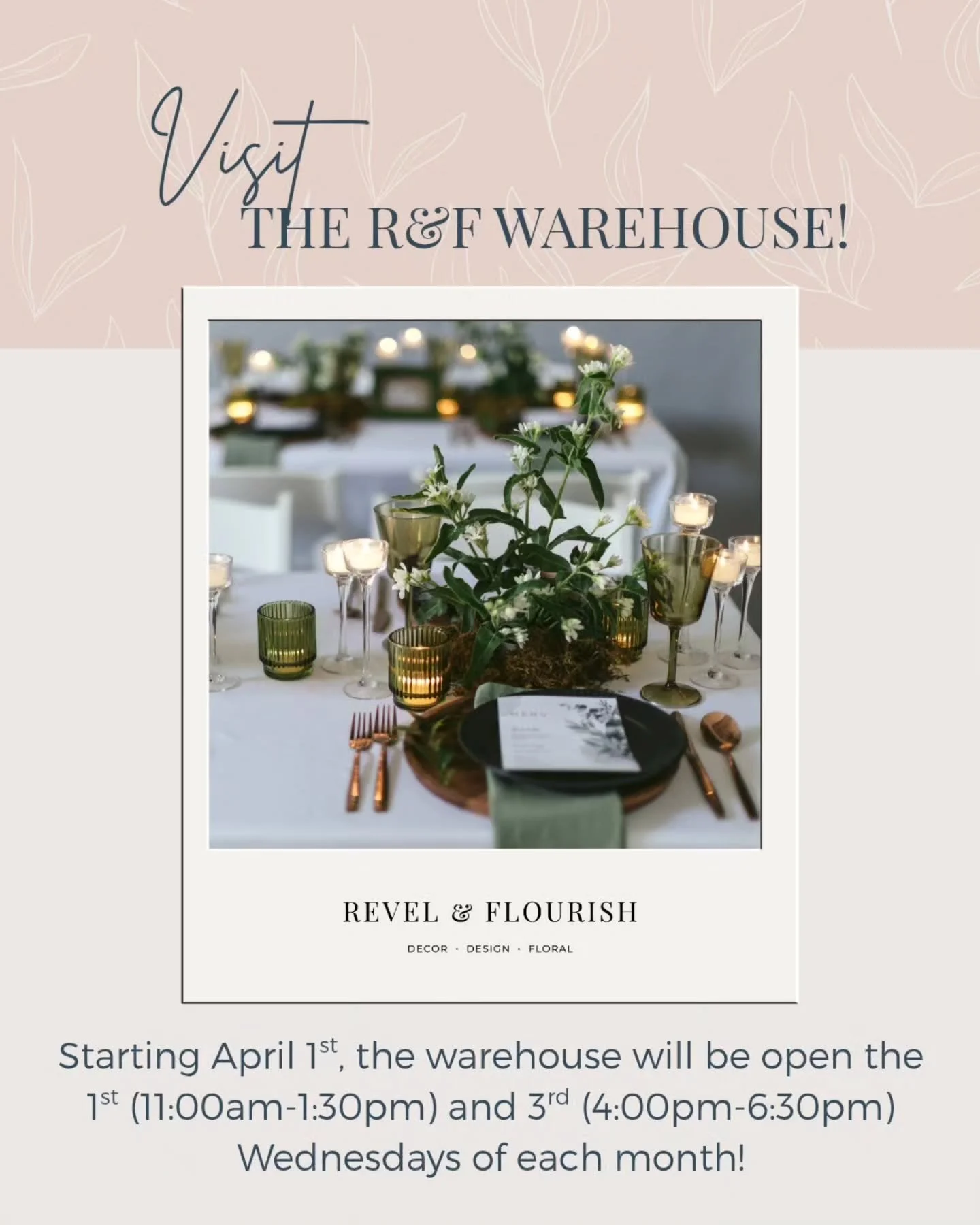 Come Visit our warehouse next week!