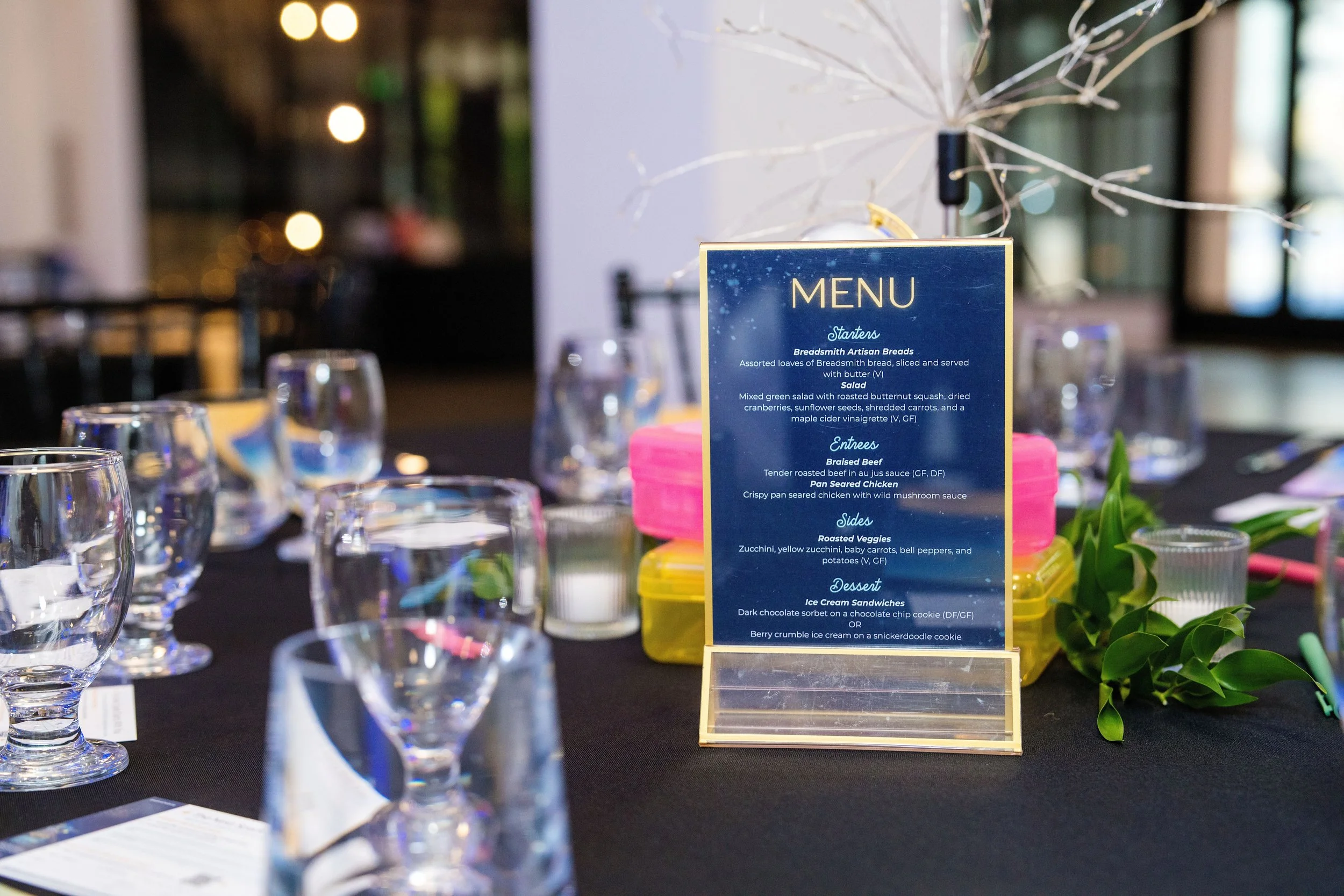 Great MN School Event Design Planning menu signage