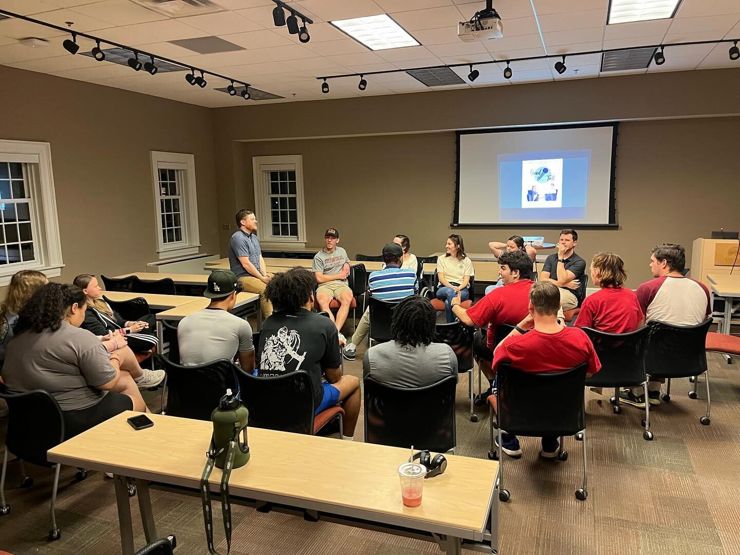 This past week at our meeting we had a group of students from the Greensboro fellows come and speak to our group about life after college, and how you can/have to ingrate faith into it as well. Great questions were asked and everyone was able to take