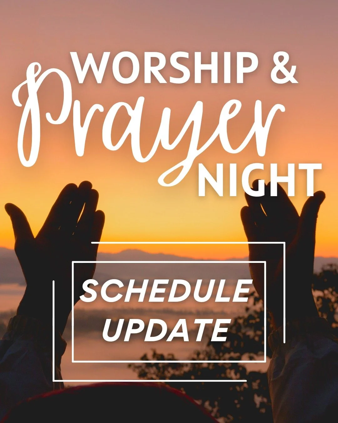 Due to some schedule conflicts, we will not be having a Worship & Prayer service on Thursday.