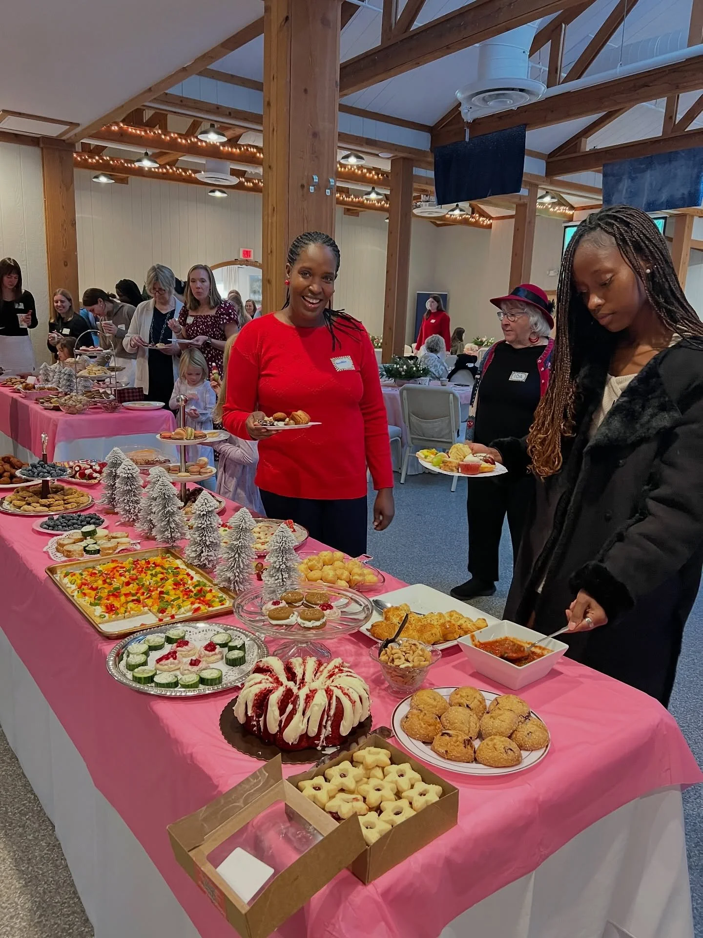 Over 100 ladies of all ages gathered this past Saturday for a lovely Christmas Tea ☕️ Thank you to our Saints Over Sixty ladies for hosting this event &amp; transforming our sanctuary into a tea room!