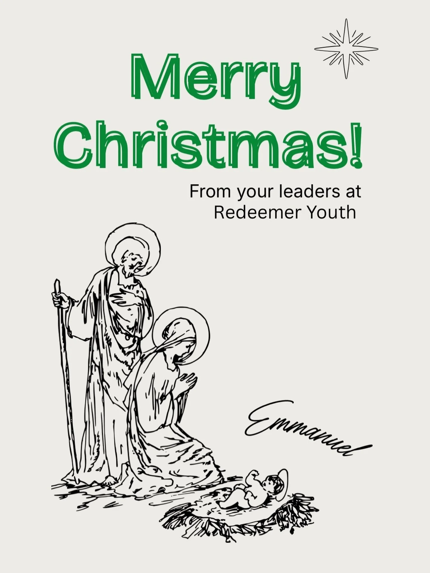 Merry Christmas!! 

As we celebrate the birth of our Savior, Jesus, we pray that you are filled with peace, joy, and love, as we celebrate the hope we have in Christ. Students, thank you for allowing us the privilege of helping you take your next ste