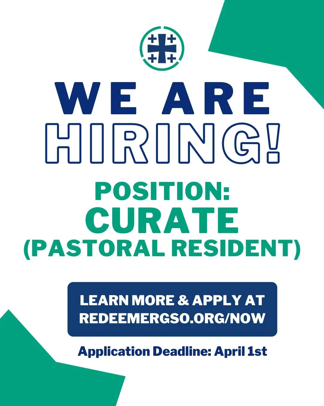 We are looking for our next curate!
What is a curate? 
A curate is a pastoral resident who works closely with and is mentored by our church&rsquo;s deacons and priests to gain experience and training under seasoned clergy to lay the foundation for a 