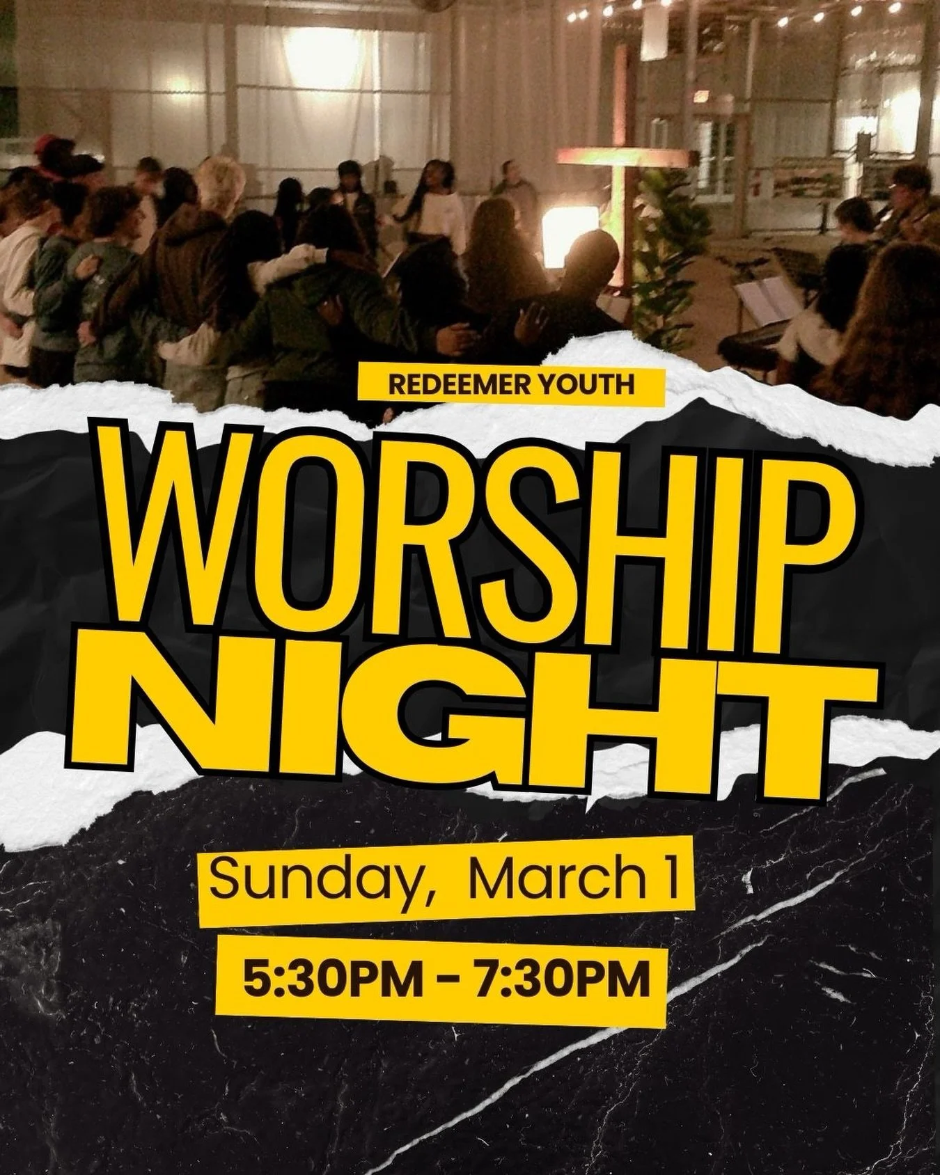 🔥REDEEMER YOUTH WORSHIP NIGHT🔥

Redeemer Youth Worship Night is coming this Sunday, and you don&rsquo;t want to miss it!! 🙏

We&rsquo;re turning up the volume, dimming down the lights, and making space for Who matters most. No gimmicks. pressure. 
