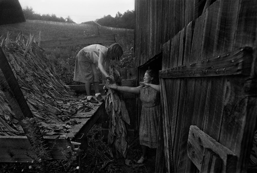   Angie and Juanita Shelton Unloading Tobacco, Hopewell, Madison County, NC  Image: 1983/ printed: 2016 Edition: 3/20 Archival Pigment Print 8 1/2 x 13 in. (image size) The Do Good Fund, Inc., 2016-036 