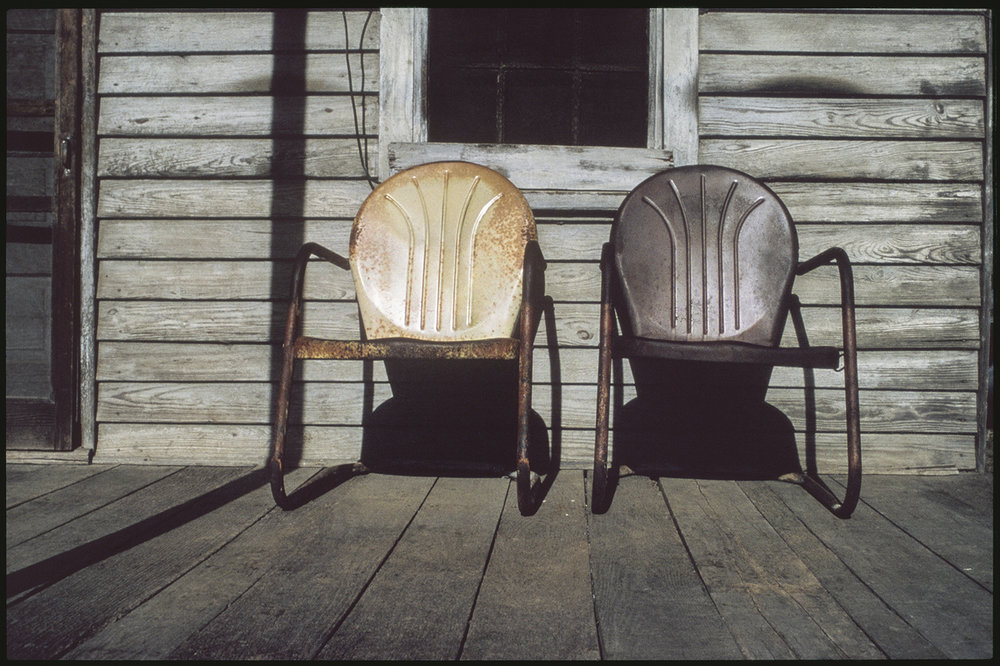   Metal chairs on front porch, Mississippi Delta , 1975 13 × 20 in. (image size) The Do Good Fund, Inc., 2016-125 