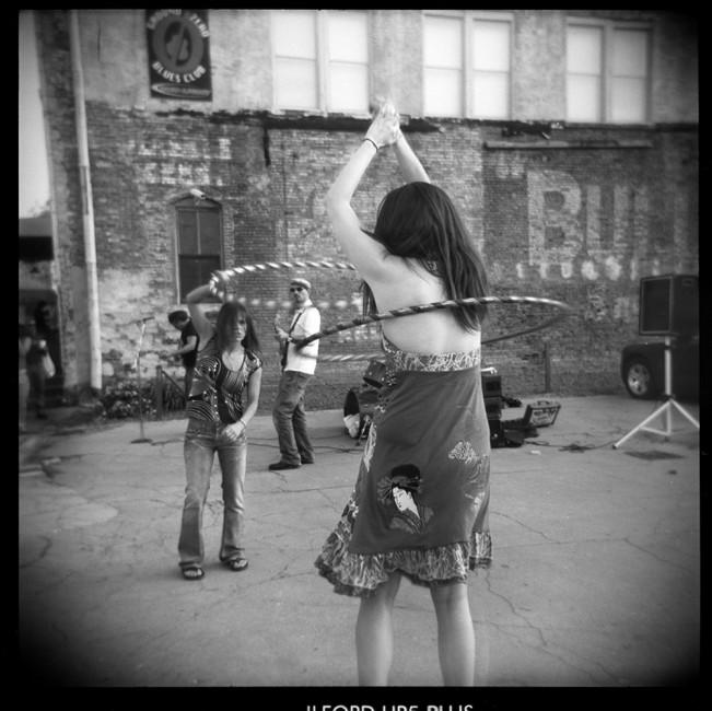   Hula Hoop Dancing, Ground Zero, Clarksdale, Mississippi , 2010/ Printed: 2016  Edition: 2/25  Silver Gelatin Print 14 × 13 7/8 in. (image size) The Do Good Fund, Inc., 2016-061 
