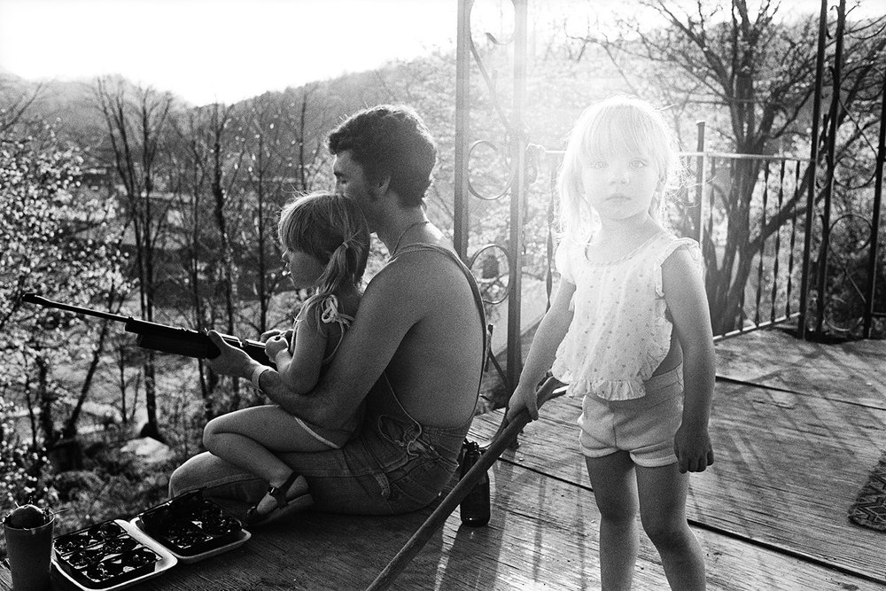   Amanda, Bobby, Magi on porch, Cumberland, KY , 1987 Edition: 1/5 Archival Pigment Print  11 1/2 × 17 1/4 in. (image size) The Do Good Fund, Inc., 2017-114 