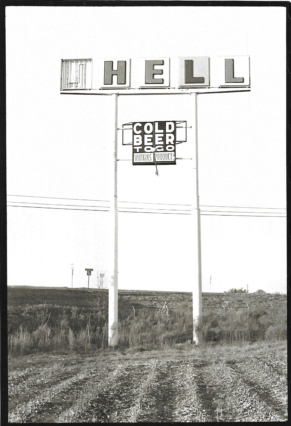   Hell, I-75 Off Ramp, Vienna, GA  Taken: 1979/Printed: 2020 Gelatin silver print 6 1⁄2 x 4 1⁄2 in. (image size) The Do Good Fund, Inc.,2020-047 