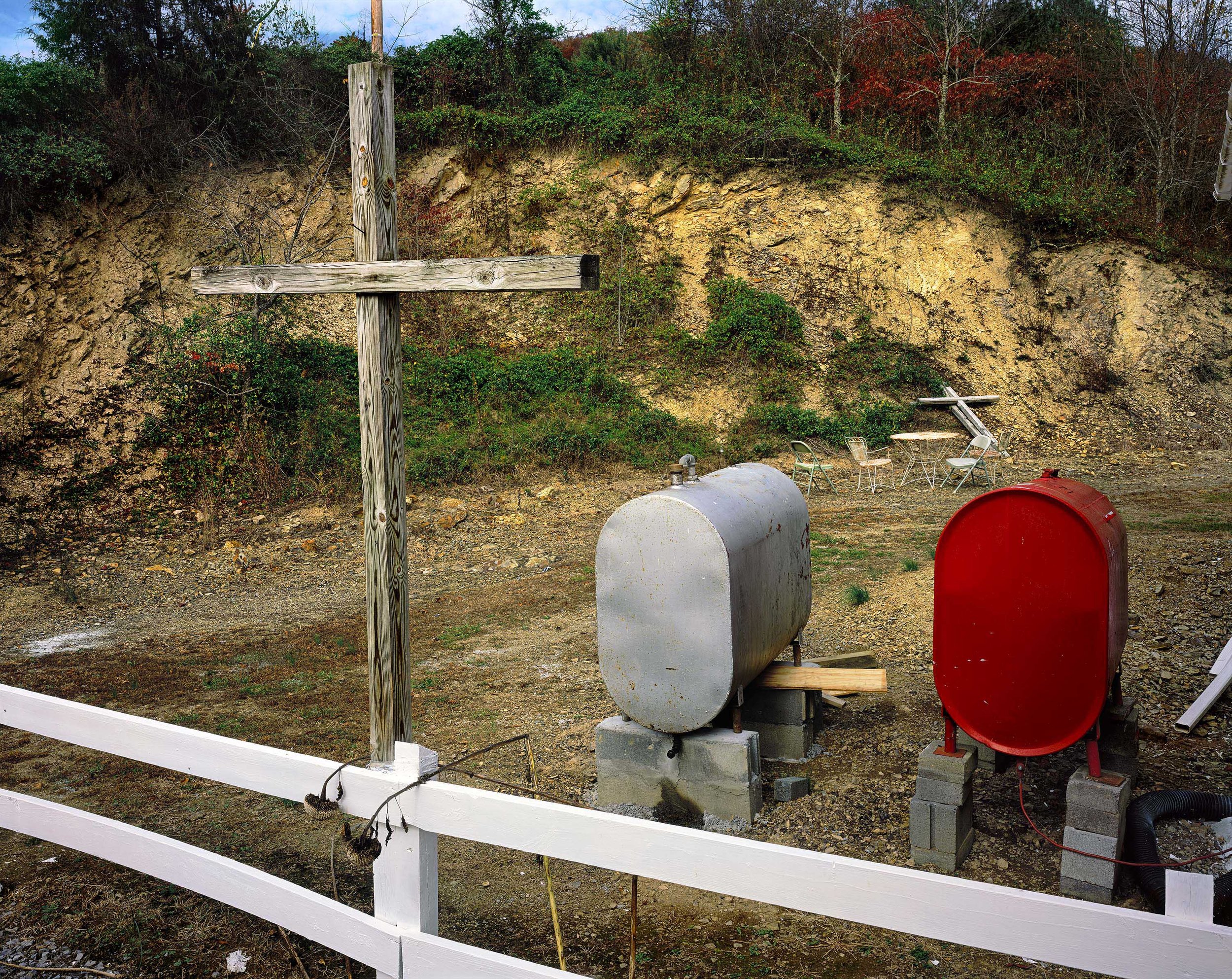 Oil Tanks with Crosses, Virginia, 2010